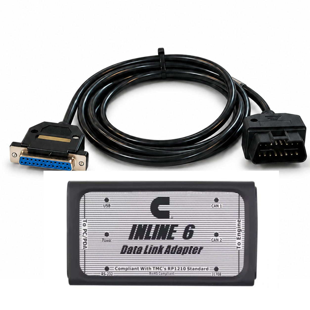 SMPL028 Tata Motors Cummins Inline 6 OBD-ll 16 Pin Male to DB-25 Female Diagnostic Cable for most heavy and medium-duty commercial vehicles - Image 3