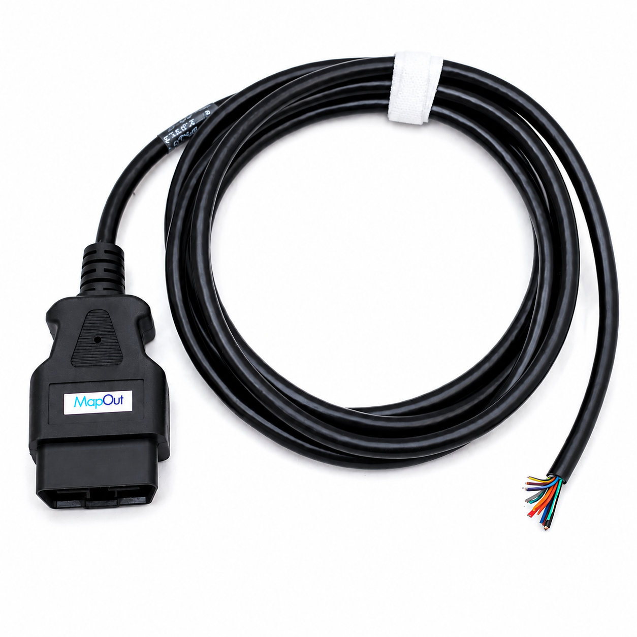 SMPL205 Ultra OBD-ll 16 Pin Male Moulded Connector with 16 Core Open End Wire