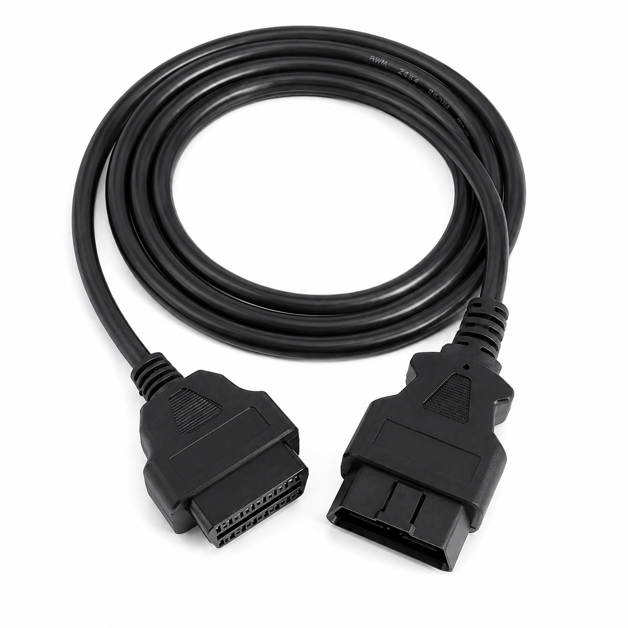 SMPL215 OBD-ll 16 Pin Male to 16 Pin Female Round Extension Moulded Cable