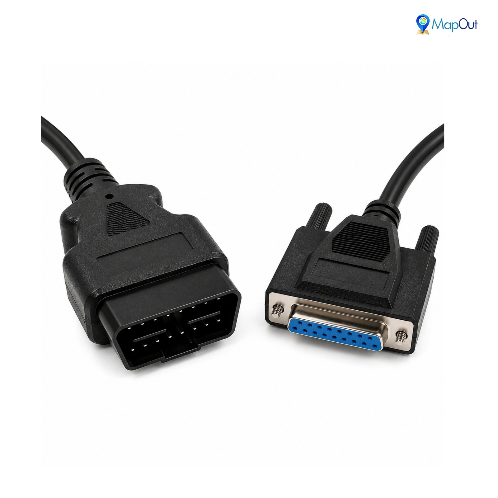SMPL029 Tata Motors Cummins Inline 6 OBD-ll 16 Pin Male to DB-25 Female Diagnostic Both Side Moulded Cable for most heavy and medium-duty commercial vehicles - Image 2