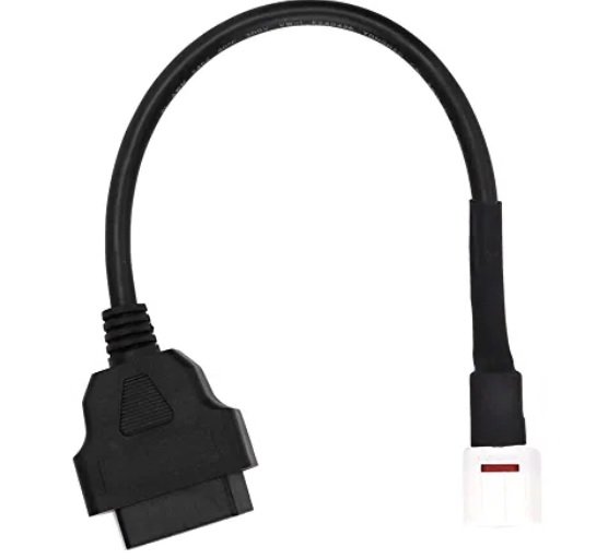 Mapout24 Obd2 Diagnostic Cable, 4 Pin to Obd2 Diagnostic Adapter Connector Motorcycle Scanner Diagnostic Cable fit for Yamaha