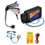 SMPL125 Black OBD-ll ELM327, OBD-ll 11 in 1 BS6/BS7 Bike Scanning Cable, DMM, FPG
