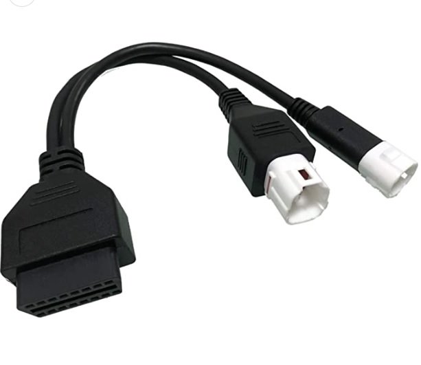 Yamaha 3pin + 4pin 2 in 1 3 Pin and 4pin to OBD2 Motorcycle Scanner Cable Works Along with OBD Scanner 3pin Yama-ha plug