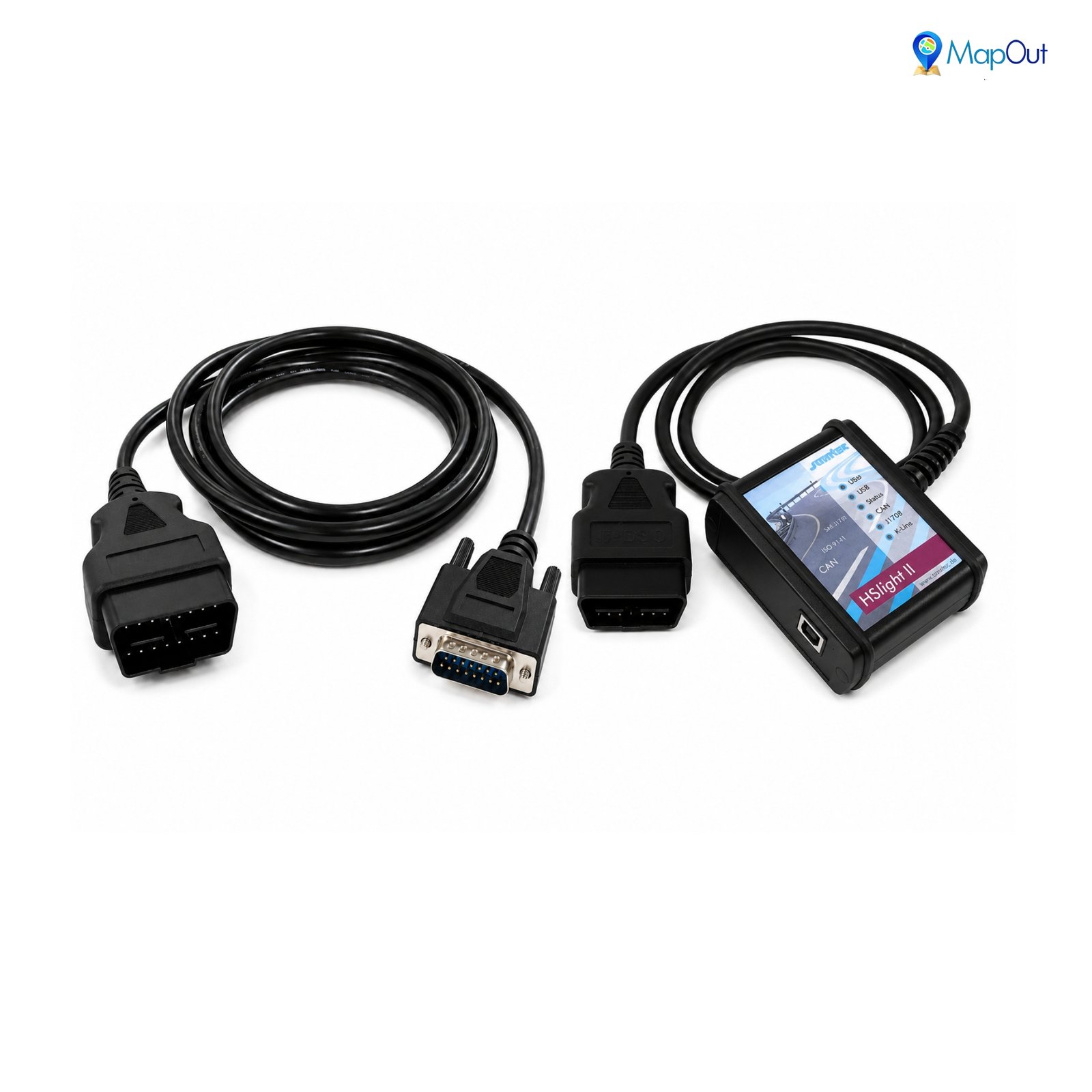 SMPL032 Tata Motors Samtec OBD-ll 16 Pin Male to DB-15 Male Diagnostic Both Side Moulded Cable for Small Commercial Vehicles - Image 3