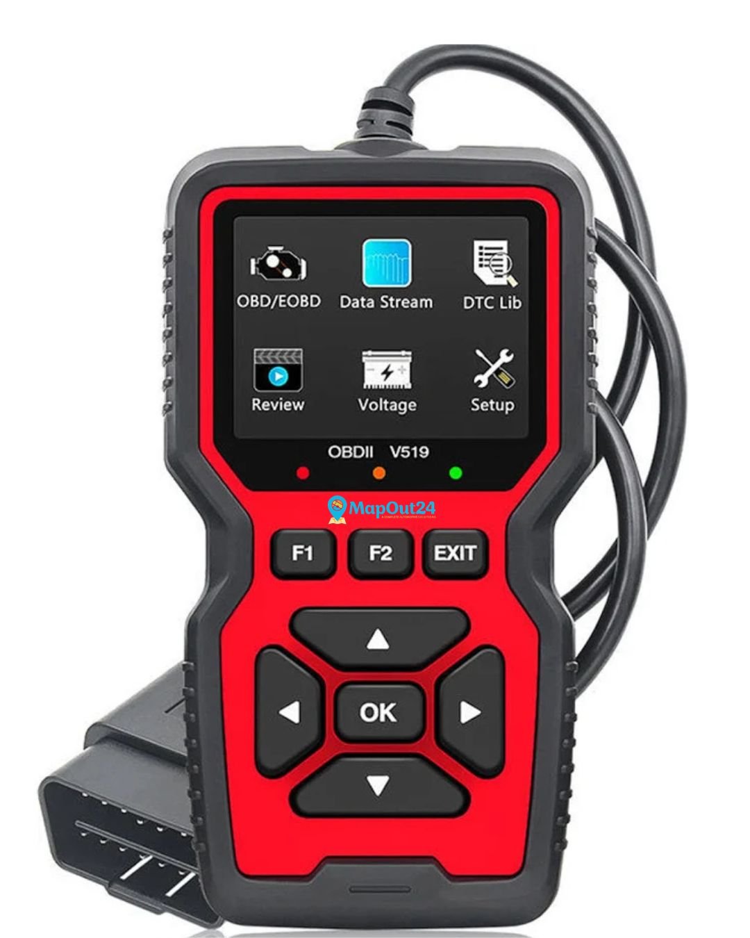 SMPL057 Advance OBD-ll 16 Pin Male V519 Bike & Car Diagnostic Scanner Compatible With Multi Coupler 18 in 1 OBD-ll 16 Pin Female BS6 / BS7 Bike Scanning Cable