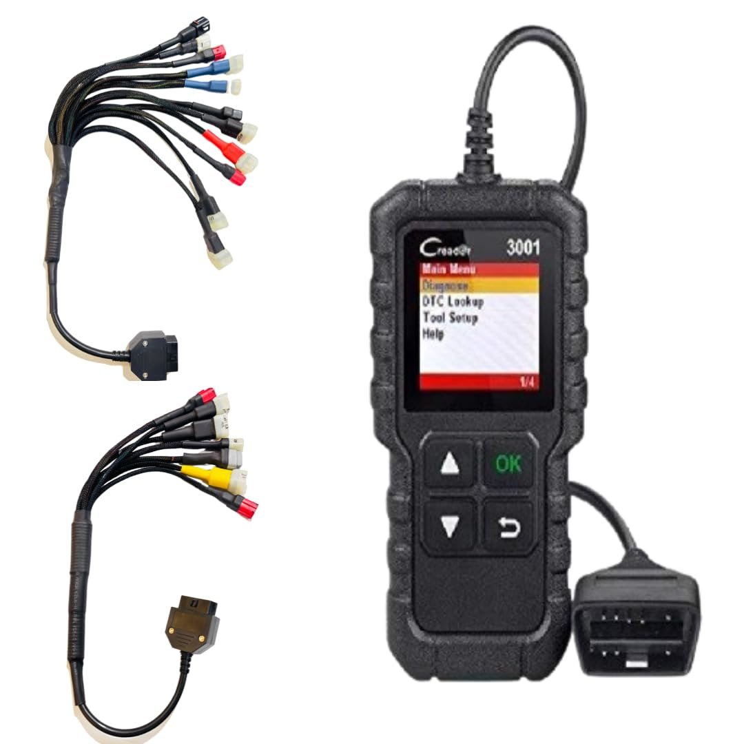 MAPOUT Mapout24 BS6-BS7 Bike Scanning Cable 18 Coplar universal cable with fast connectivity work with Launch creader 3001 With Digital Multimeter and the fuel pressure Gauge SMPL188 - Image 4