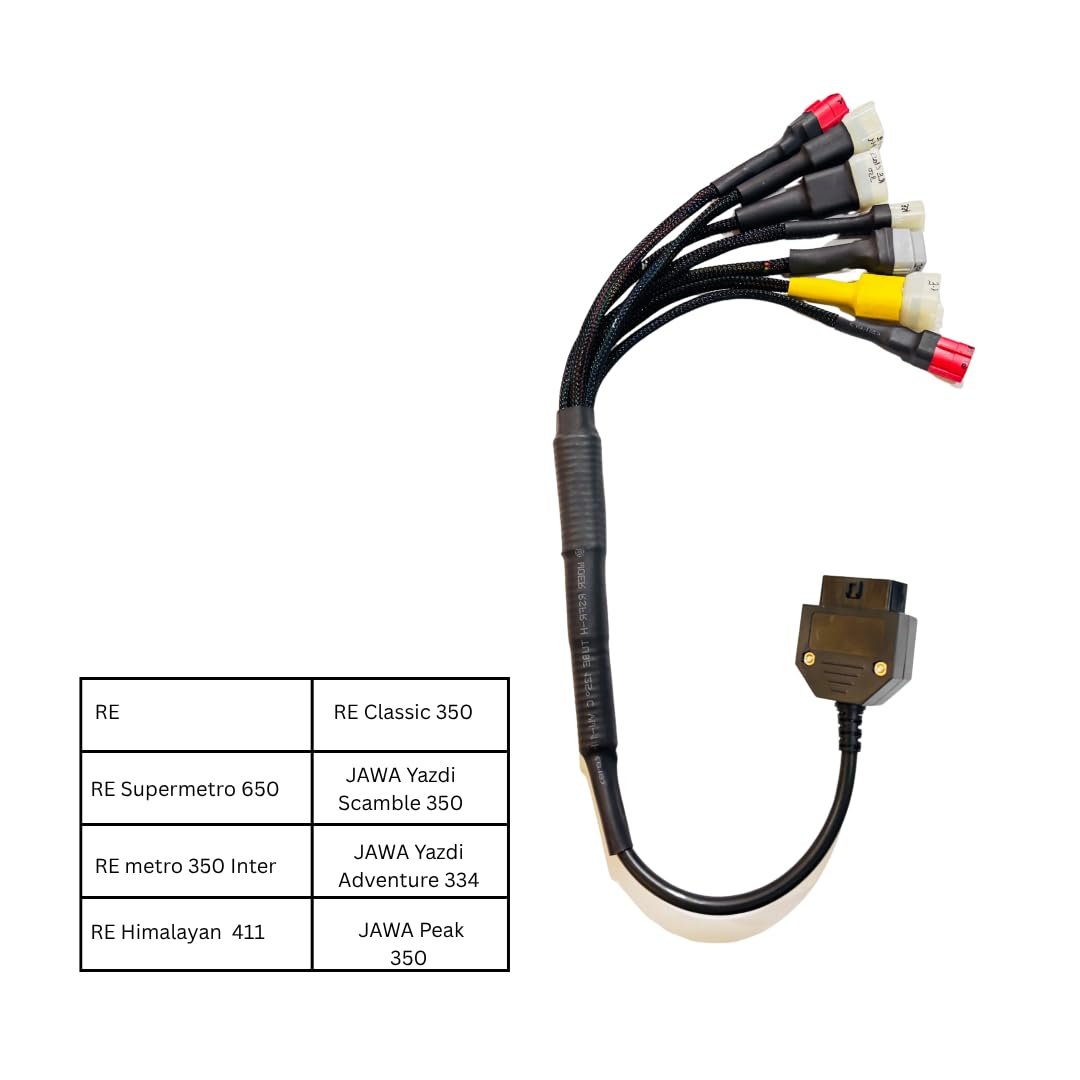 Mapout24 7coplar RE and JAWA BS6 BS7 Bike OBD-II Scanning Cable with Digital Multimeter and The Fuel Pressure Gauge SMPL194 - Image 2