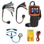 Mapout24 Premium 18 Coplar Bike Scanning Cable for BS6-BS7 – Includes V317 OBD-II Fastest Connectivity with Digital Multimeter and The Fuel Pressure Gauge SMPL190