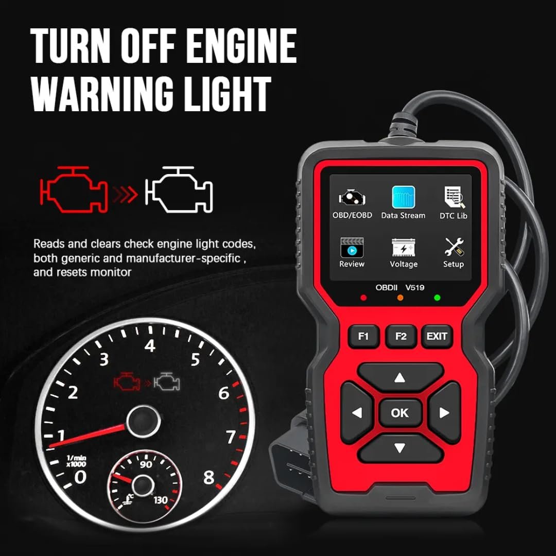 SMPL057 Advance OBD-ll 16 Pin Male V519 Bike & Car Diagnostic Scanner Compatible With Multi Coupler 18 in 1 OBD-ll 16 Pin Female BS6 / BS7 Bike Scanning Cable - Image 4