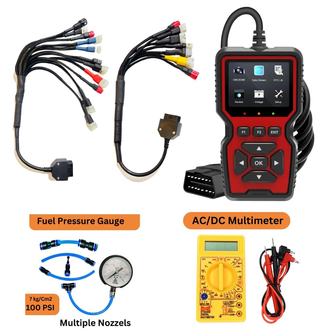 Mapout24 Premium 18 Coplar Bike Scanning Cable for BS6-BS7 – Includes V519 Fastest Connectivity with Digital Multimeter and The Fuel Pressure Gauge SMPL191 - Image 8