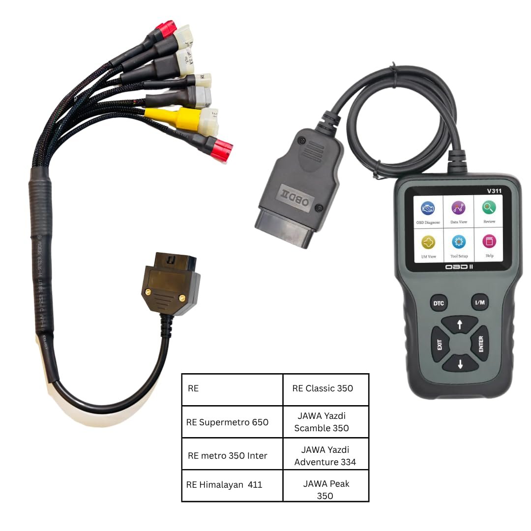 Mapout24 Premium 7- Coplar Bike Scanning Cable for BS6-BS7 RE & JAWA – Includes V311 OBD-II BS6 BS7 Bike Scanner Fastest Connectivity SMPL195 - Image 6
