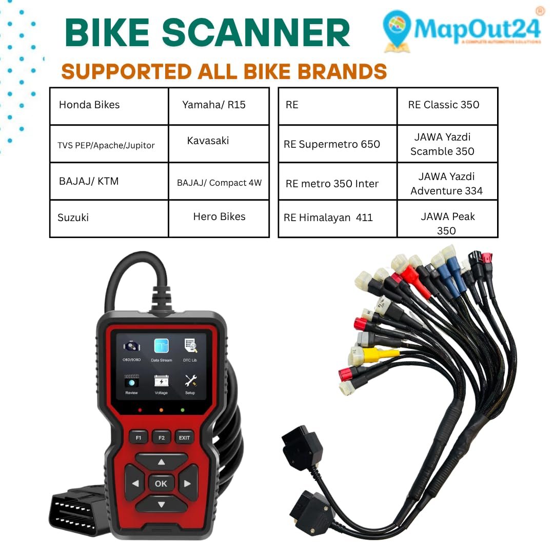 Mapout24 Premium 18 Coplar Bike Scanning Cable for BS6-BS7 – Includes V519 Fastest Connectivity with Digital Multimeter and The Fuel Pressure Gauge SMPL191 - Image 6
