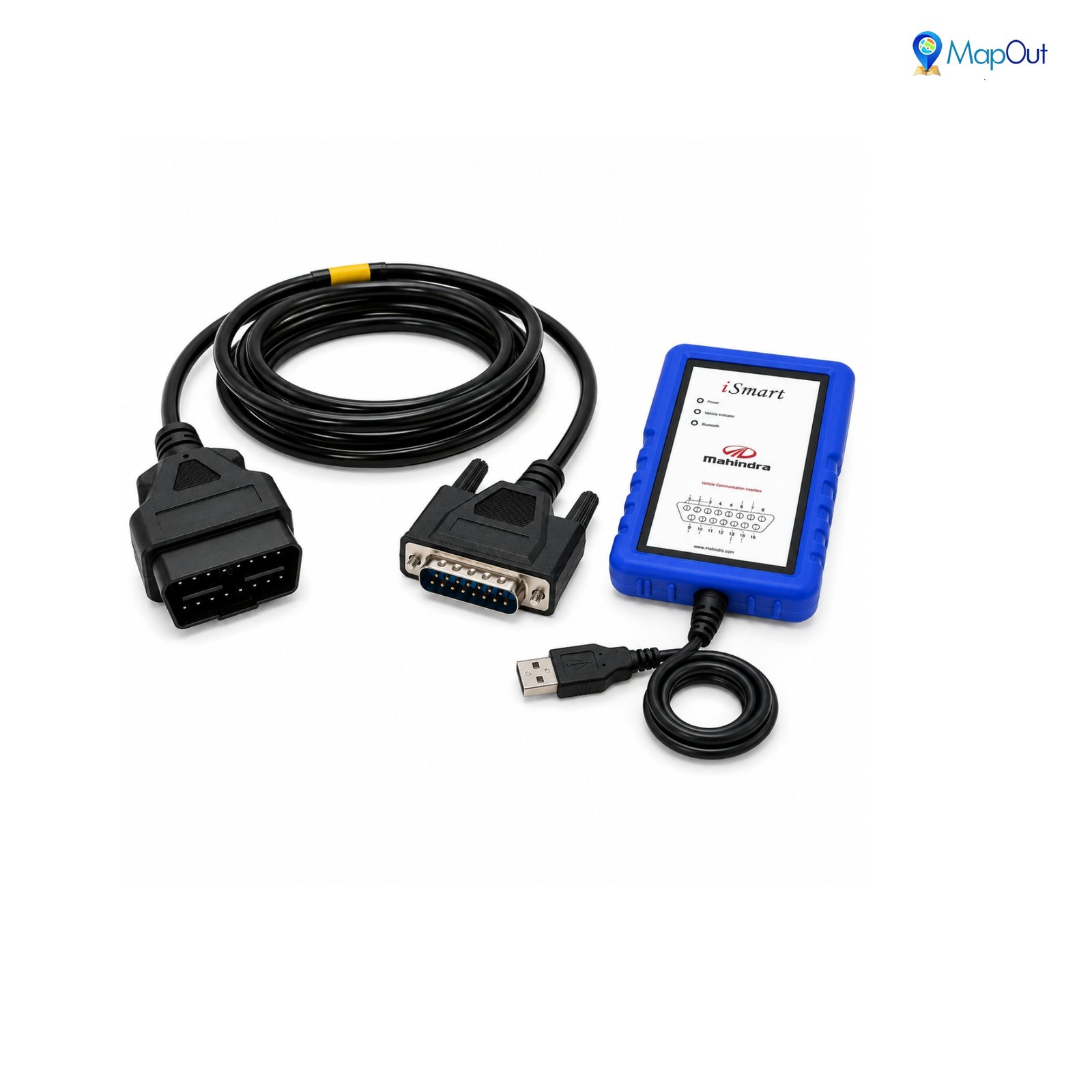 SMPL022 Mahindra Garuda , I-Smart OBD-ll 16 Pin Male to DB-15 Male Diagnostic Both Side Moulded Cable for BS4 Trucks and Buses - Image 3
