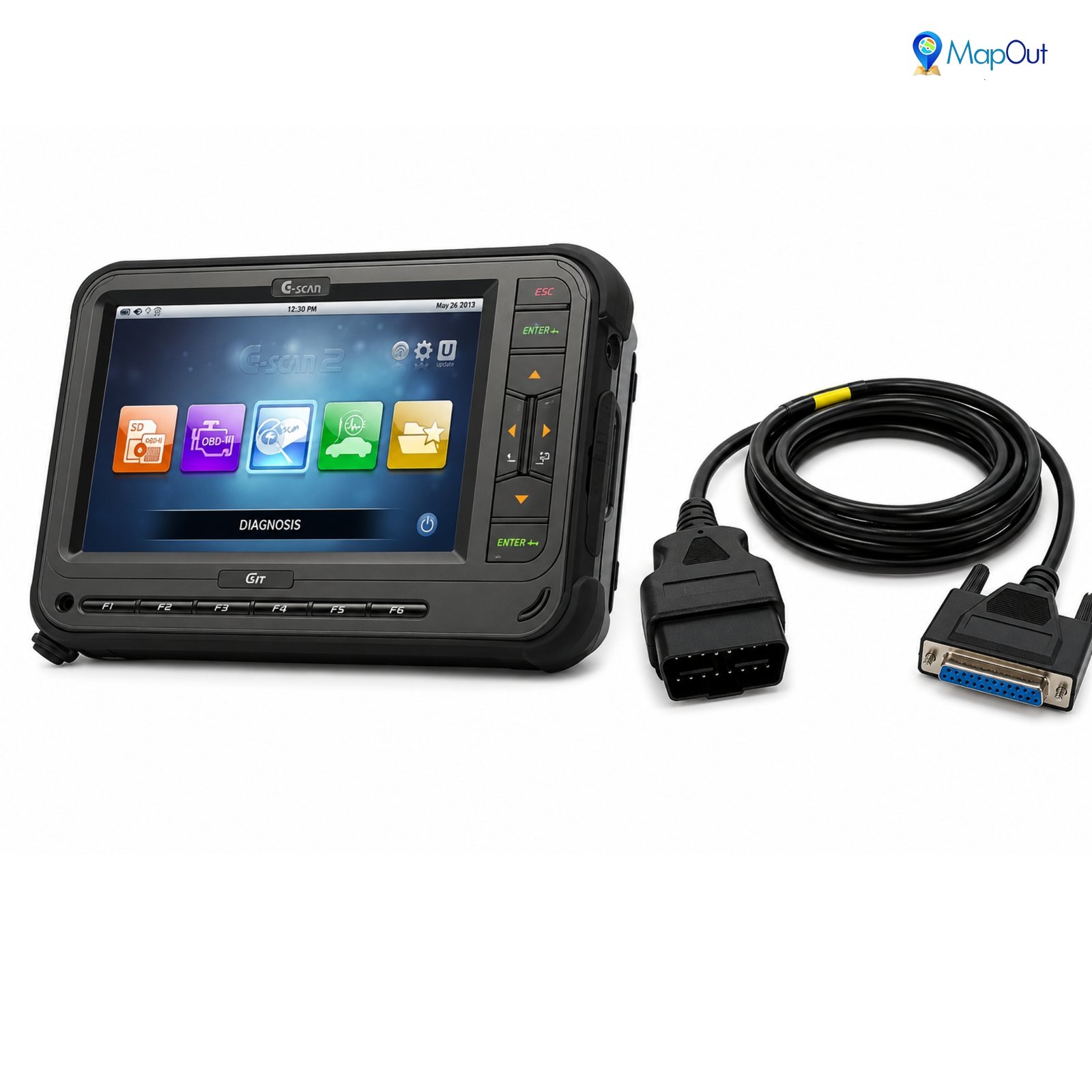 SMPL014 OBD-ll 16 Pin Male to DB-25 Female Diagnostic Both Side Moulded Cable for GScan ll Tool - Image 3