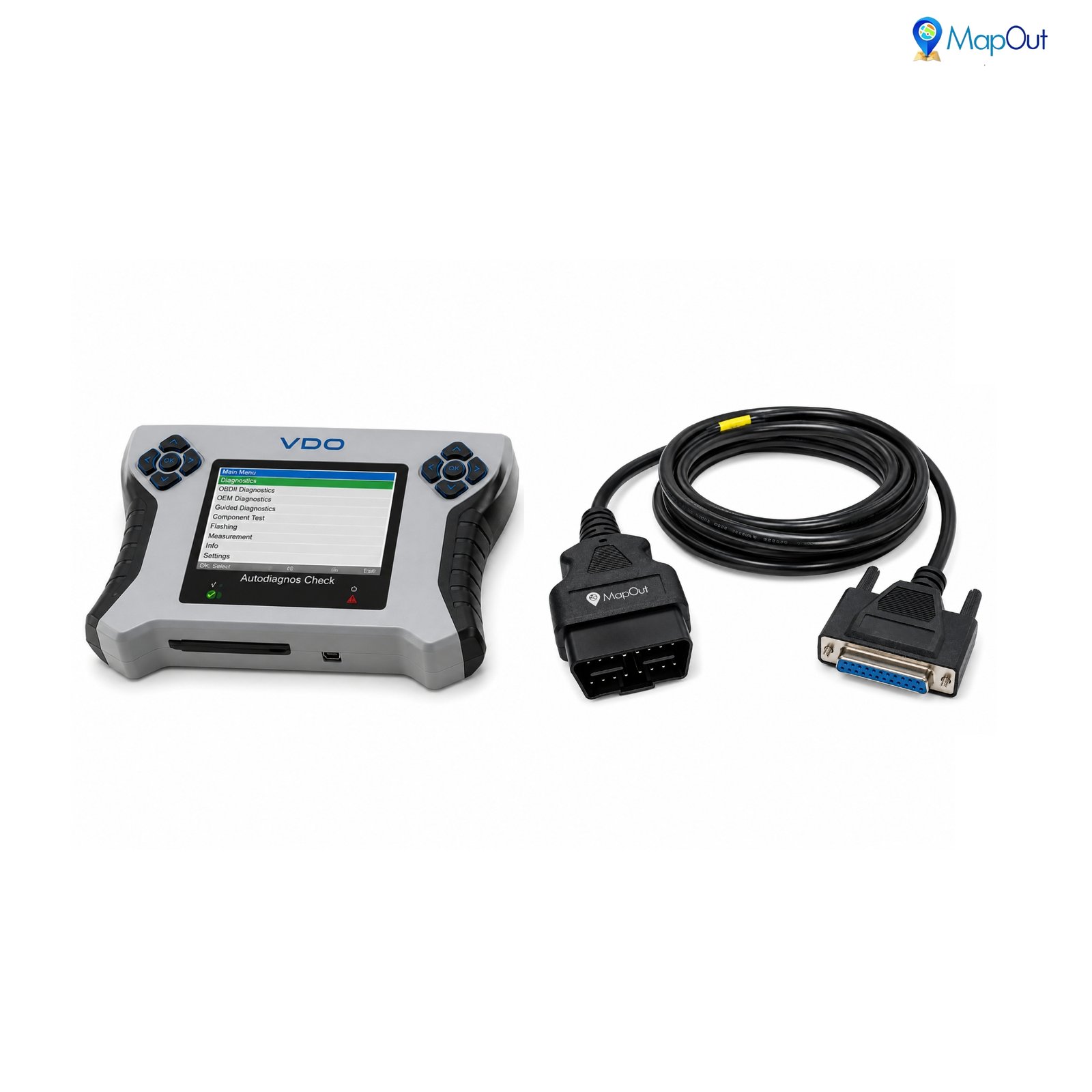 SMPL004 Ashok Leyland OBD-ll 16 Pin Male to DB-25 Female BS4 (VDO) Flashtool Diagnostic Both Side Moulded Cable for Trucks & Buses - Image 3