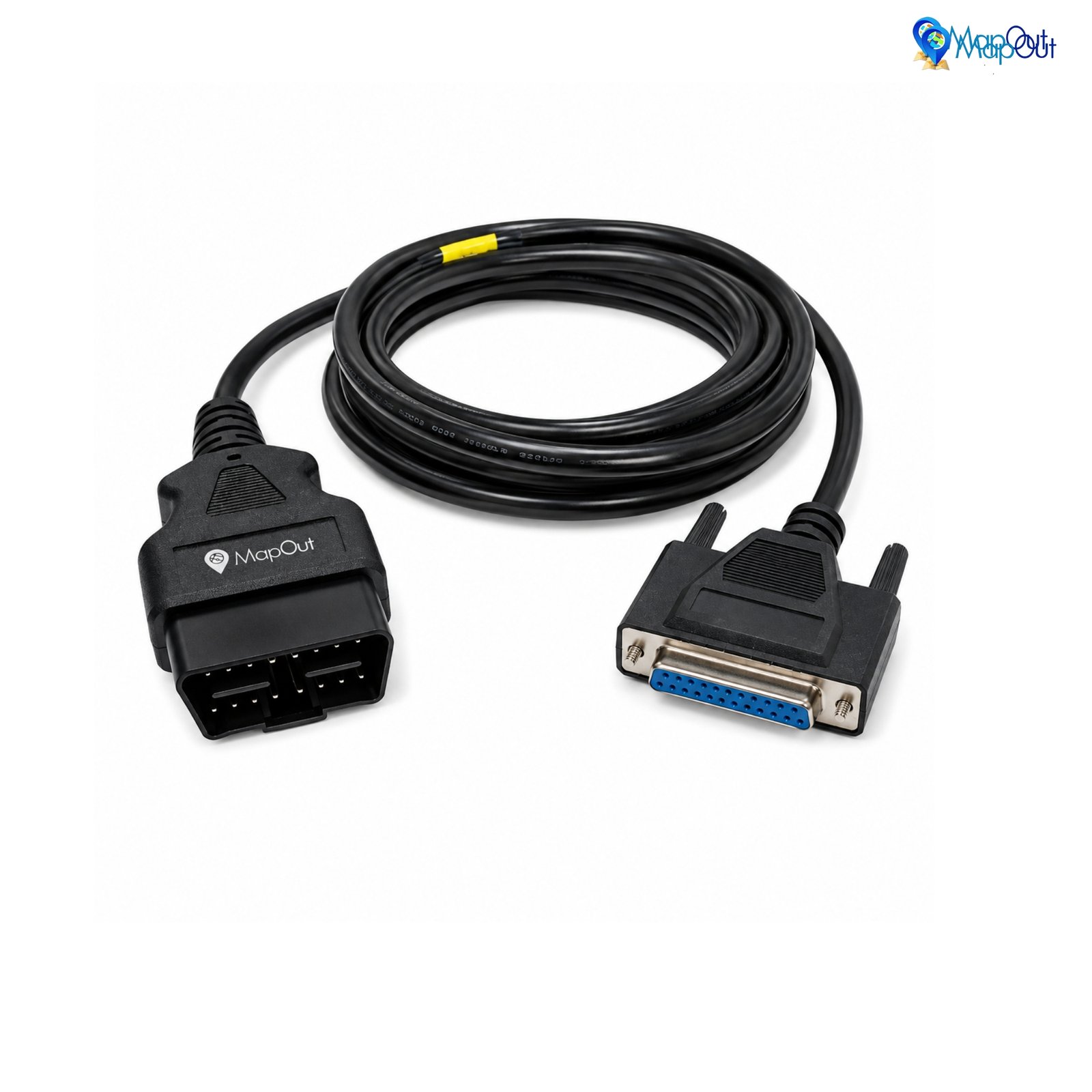 SMPL004 Ashok Leyland OBD-ll 16 Pin Male to DB-25 Female BS4 (VDO) Flashtool Diagnostic Both Side Moulded Cable for Trucks & Buses