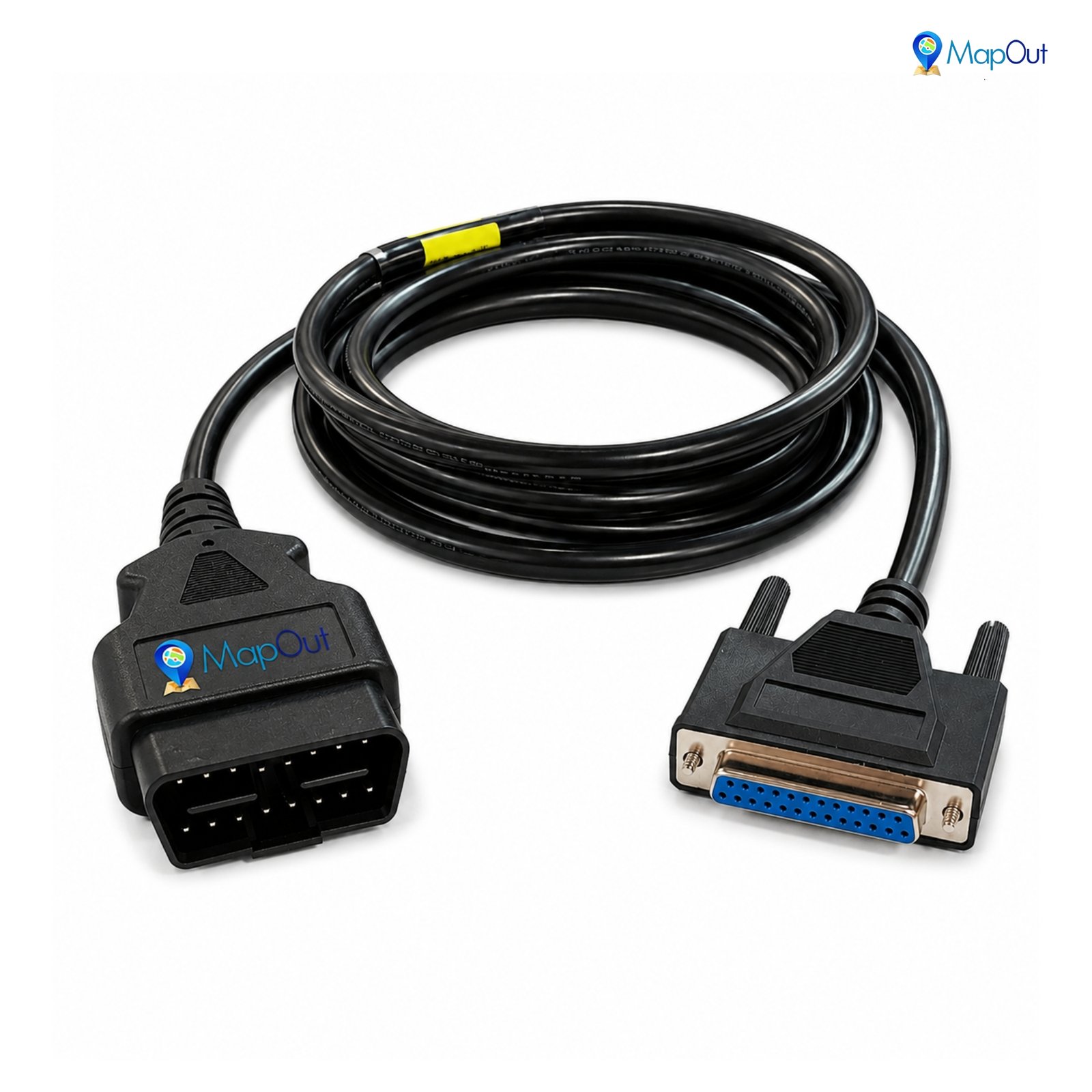 SMPL014 OBD-ll 16 Pin Male to DB-25 Female Diagnostic Both Side Moulded Cable for GScan ll Tool