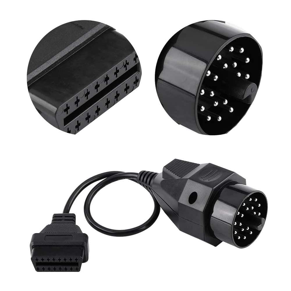 SMPL038 Corded Electric OBD-ll 16 Pin Female to 20 Pin Male Diagnostic Adapter Cable for BMW Black, Universal Fit - Image 4
