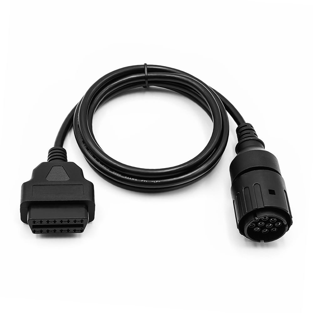 SMPL037 OBD-ll 16 Pin Female to 10 Pin Male Diagnostic Adapter Cable for BMW ICOMD Module Motorcycles
