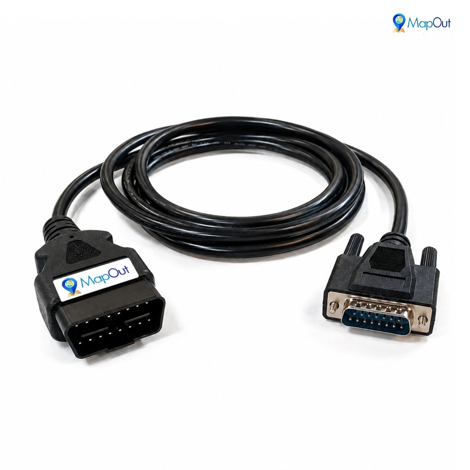 SMPL034 Force Motors Garuda-ll OBD-II 16 Pin Male to DB-15 Male Diagnostic Both Side Moulded Cable - Image 2