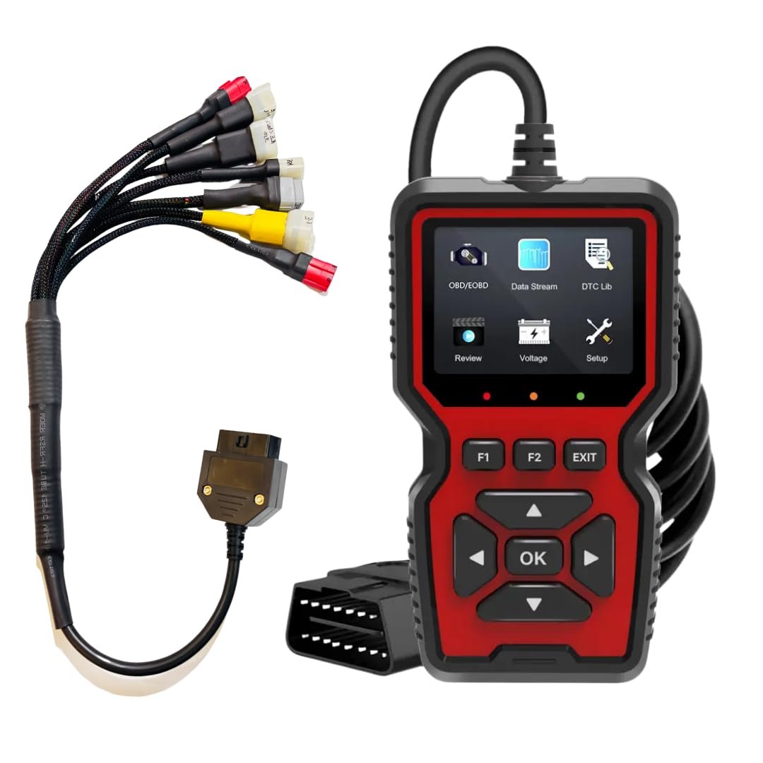 SMPL136 V519 OBD-ll Diagnostic Scanner with Multi Coupler 18 in 1 OBD-ll 16 Pin Female BS6/BS7 Bike Scanning Cable, Digital Multimeter - Image 4