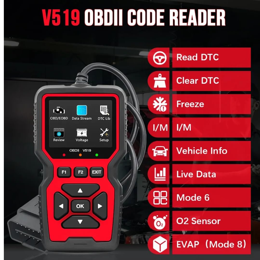 SMPL136 V519 OBD-ll Diagnostic Scanner with Multi Coupler 18 in 1 OBD-ll 16 Pin Female BS6/BS7 Bike Scanning Cable, Digital Multimeter - Image 3